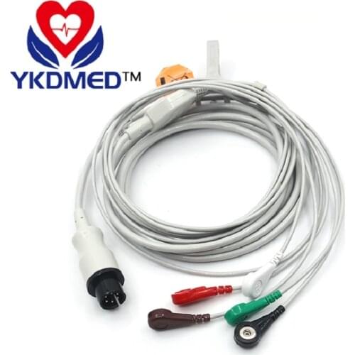 Compatible Generic AAMI Patient Monitor ECG Cable 6Pin