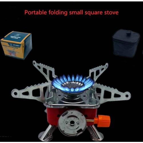 Outdoor Barbecue Small Square Stove, Multifunctional Portable Folding Card Type Square Palm Stove, Camping Stove
