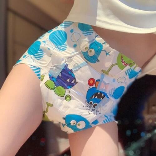 2Pcs Diapers Cute Printed Adult Diaper L Size 5500ML DDLG For Adult Baby Girl, Baby Boy