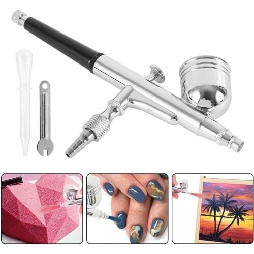 0.3mm Nail Art Paint Kit Dual Action Gravity Feed Spray Airbrush Tool For Nail Airbrush Model Cake Car Fish Shoes Painting Tools