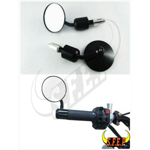 Modena Aluminum Handle Bar End Mirrors For Kawasaki Honda Yamaha BMW Suzuki Ducati KTM Aprilia Triumph Black
