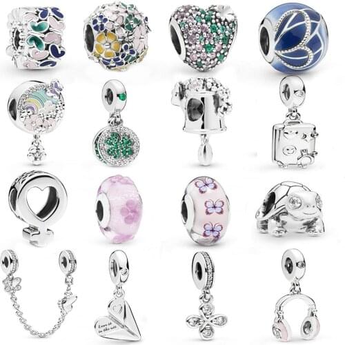 Butterfly Arrangement Clip Charm 100% 925 Sterling Silver Butterfly Arrangement Clip Charms Fit Original Bracelet Diy Jewelry