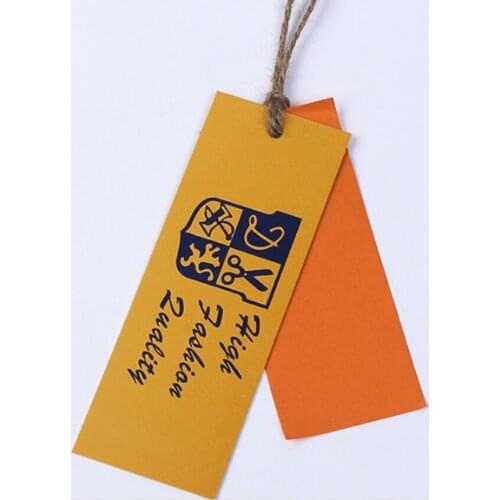 Custom sets paper printed clothing Hang tags for customize apparel product swing cardboard Garment Label price tags for clothing