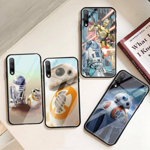 BB8 BB 8 R2D2 Robot Phone Case For Huawei P9 10 20pro 30lite Mate 9 10lite 20pro Honor 7A 8X 9 Nova3i 5ipro Tempered Glass