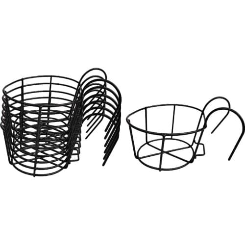 Black Garden Flowerpot Hanging Basket Holder Garden Plant Racks 7Pack