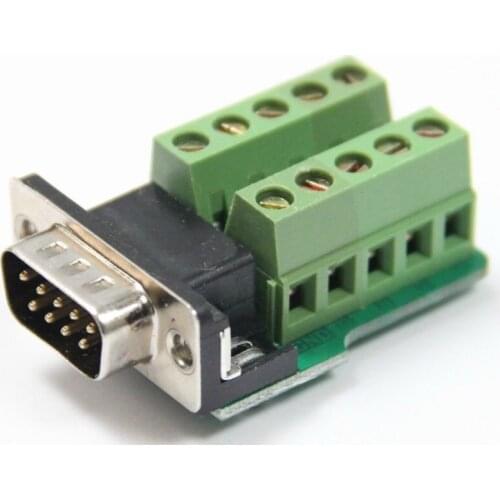 DB9 male head without screw turned terminals, suitable for debugging use