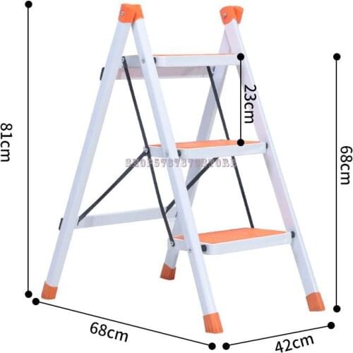Home Foldable Three-step Ladder Color Three-step Ladder Pedal Herringbone Ladder Multi-function Ladder Kitchen New Product Packa