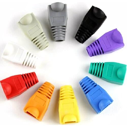 Hot 20Pcs RJ45 8P8C Network Cable Connector Adapter Cover Cap / Boot For CAT 5/5e/6