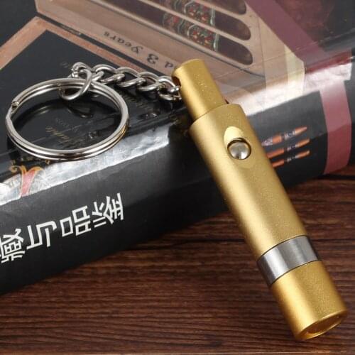 Mini Pocket Cigar Punch Cutter Metal Travel Cigar Drill Hole Function Puncher Tobacco Smoking Cutting Accessories