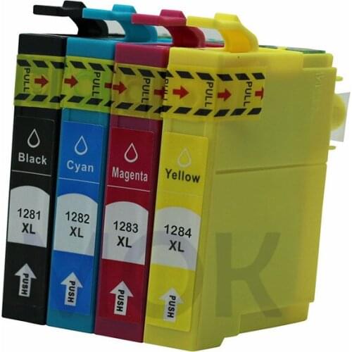MOK Compatible Ink Cartridge for EPSON SX130 stylus S22 SX125 SX235W SX435W SX425W BX305F BX30 for Epson T1281 T1282 T1283 T1284