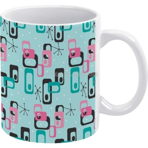 Coffee Mugs 330ml Creative Travel Mug and Cup Office Drinkware Mugs Tazza 1950s 50s Vintage Mod Funky