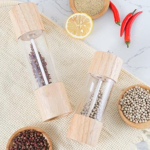 Kitchen Grinder for Salt Pepper Wooden Mill Grinder Pepper Spice Seasoning Mill Grinder Hand Kitchen BBQ Gadgets Cooking Tools