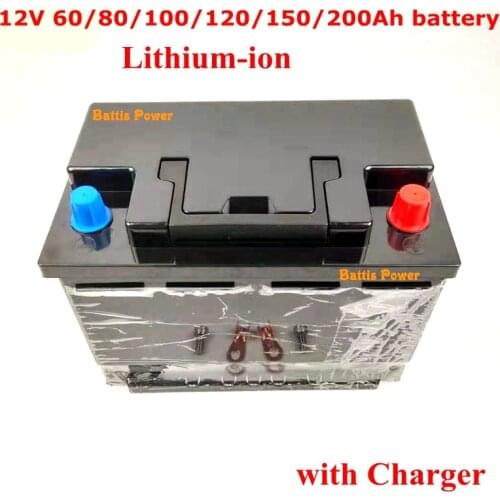 Ultra large Capacity 12V 60AH,80AH,100AH,120AH,150AH,180,200AH Lithium ion polymer Battery for Boat Motor solar Panel Power pack