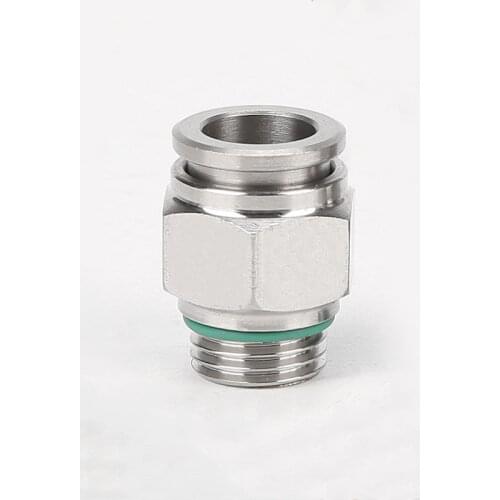304 Stainless Steel Air Pneumatic Fitting Straight Push in Quick Connector M4 M5 M6 M8 M10 M12 M20 Metric Male
