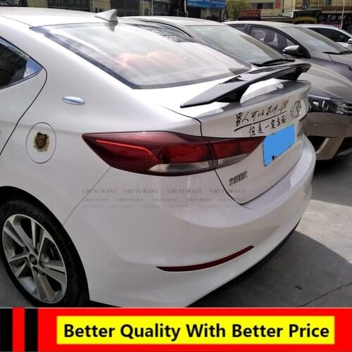 Car Lip Spoiler Universal For All Sedan Car ABS Plasitc Primer Color Rear Trunk Tail Wing For HYUNDAI ELANTRA 2016 - 2019