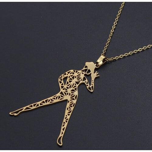 Stainless Steel Fashion Dancer Necklace for Women Wholesale Dropshipping Fashion Jewelry Necklaces Dainty Steel Necklaces