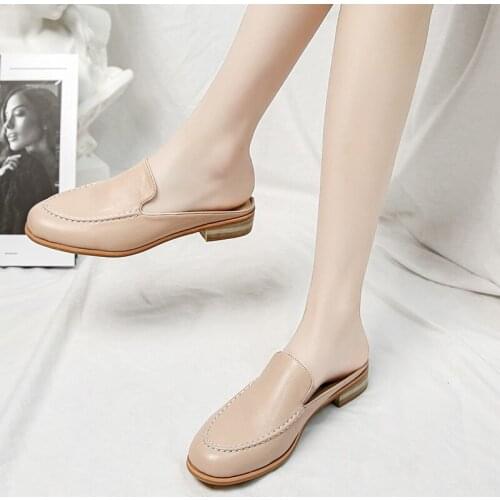 Fashionable ladies outdoor slippers non-slip flat bottom soft comfortable spring autumn explosion simple wild women shoes U24-18