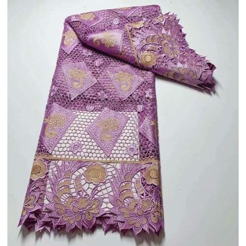 New African Cord Lace Fabric High Quality Embroidery Elegant Nigerian Guipure Lace Fabric With Stones French Net Lace Material