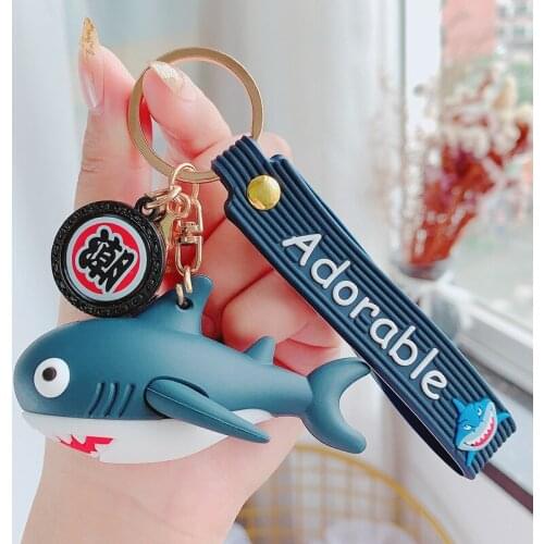 New Cute Cartoon Shark Doll Key Chain Car Bag Pendant Personality Cute Toy Birthday Gift Keychain