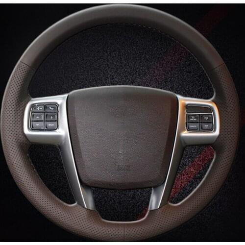 Car Braid On The Steering Wheel Cover for Chrysler 300C 200 Grand Voyager 2011-2014 Auto Covers Interior Accessory Car-styling