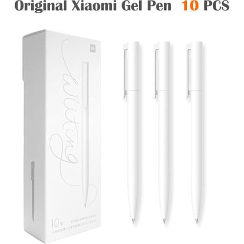Original Xiaomi Mi 10Pcs Gel Pen 0.5mm Black Refill No Cap Bullet Pen Smooth Switzerland MIKRON Nib Japanese Ink