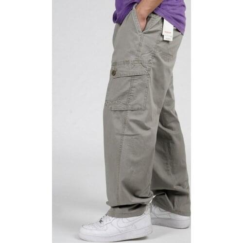 Plus Size XL 2XL 3XL 4XL 5XL 6XL Mens Cargo Pants Spring Male Hip Hop Loose Men Pants trousers