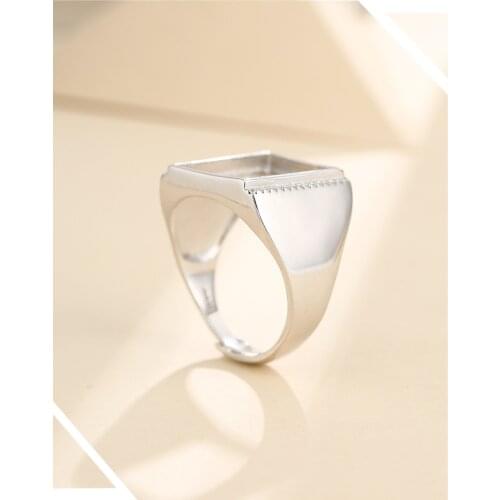 12.5*16.5mm 925 STERLING SILVER Semi Mount Bases Blanks base blank Pad men ring Setting jewelry findings (without stone) A5378