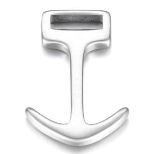 316L Stainless Steel Anchor Hook Polished Connector Hole 12x4mm Bracelet Closure DIY Accessories Jewelry Making