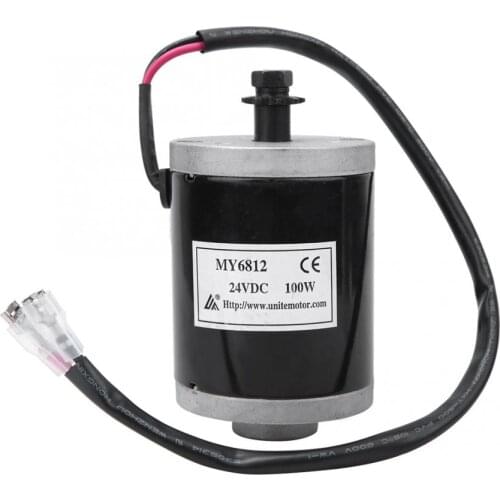 Durable MY6812 24V 100W High Speed Small Brush Motor with Belt Pulley Electric Scooter E Bike Accessory For E-bike Accessories