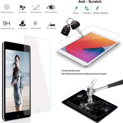 Transparent Protective Glass for Apple IPad Air 2 9.7" / IPad Air 1 9.7" HD Eye Protection Anti-Fingerprint 0.3mm Tempered Film