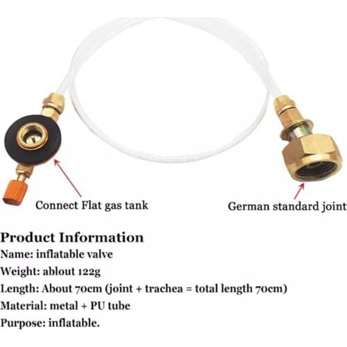 Russian Gas Tank Inflation Valve Universal Connecting Pipe European German Standard Professional Safety Propane Outdoor Gadgets