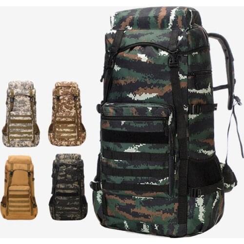 70L Tactical Military Climbing Backpacks Large Capacity Man Army Assault Bags 900D Outdoor Sport Hiking Camping Rucksack