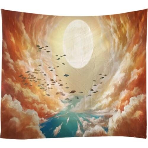 Creative 3D Printing Landscape Painting Tapestry Wall Hanging Bed Spread Beach Towel Table Cloth Yoga Mat 250CM*180CM Large Size