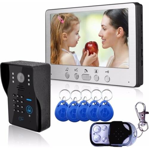 SYSD Wired 7" Color Moniitor Video Door Phone Video Intercom with IR Night Vision Camera Doorbell Kit for Apartment