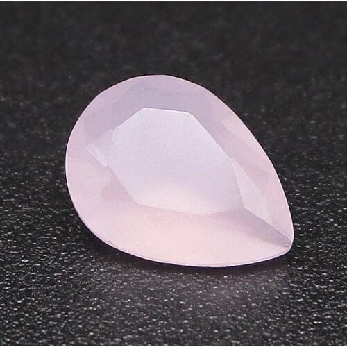 High Quality 50pcs/Lot 2x3mm~13x18mm Pear Cut Loose Milky Pink Glass Gems Stone Synthetic Beads For Jewelry Making