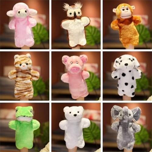 Animal Elephant Turtle Cat Cartoon Plush Toys Baby Educational Animal Hand Puppets Pretend Telling Story Doll Toy for Children