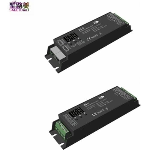 D5 DC 12V -24V 5 Channel Constant Voltage DMX512 & 5CH RDM LED Decoder / Master Controller OLED display 8 bit or 16bit PWM dim