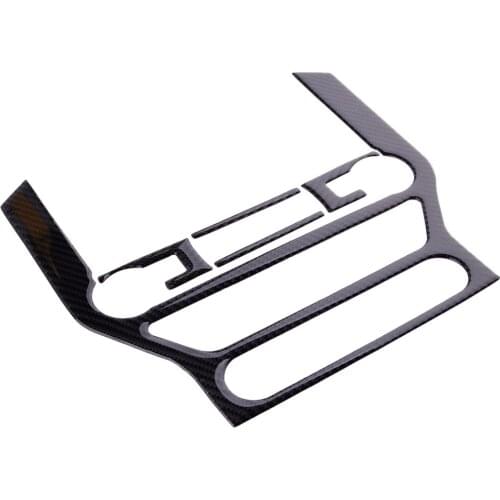 5Pcs Soft Carbon Fiber Center Console Multi-Media CD GPS Navigation Control Panel Trim Cover fit for Ford Mustang 2015 2016-2019