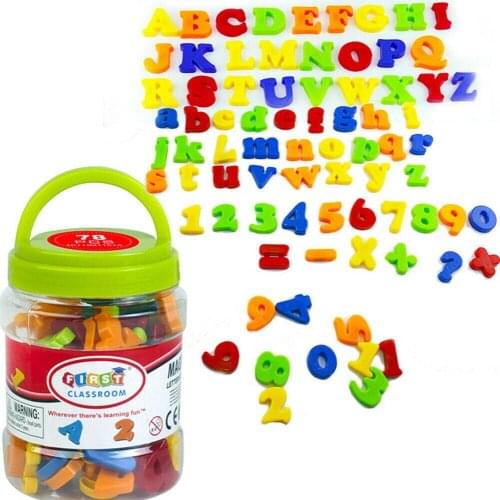 78PCS gift Learning Toy Fridge Magnetic Alphabet Letters Magnets Xmas Numbers