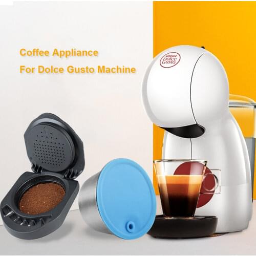 ICafilas Reusable Capsule Adapter for Dolce Gusto Refillable Espresso Coffee for PICCOLO XS.Genio S Machine