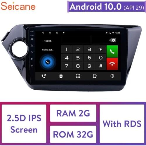 Seicane 2Din Android 10.0 Car Radio For 2010 2011 2012-2015 Kia K2 RIO GPS Navigation Stereo Multimedia Player RAM 2GB Quad-Core