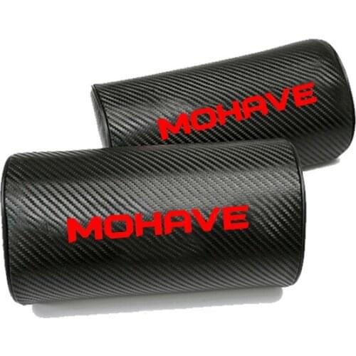 Carbon Fiber Texture PU leather Auto Car Seat Head Neck Rest Cushion Car Neck Pillow For Kia Mohave