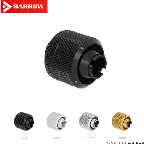 Barrow black / bright silver / white / gold three-point (3/8 ") thin tube screwed connector THKN-3 / 8-B03