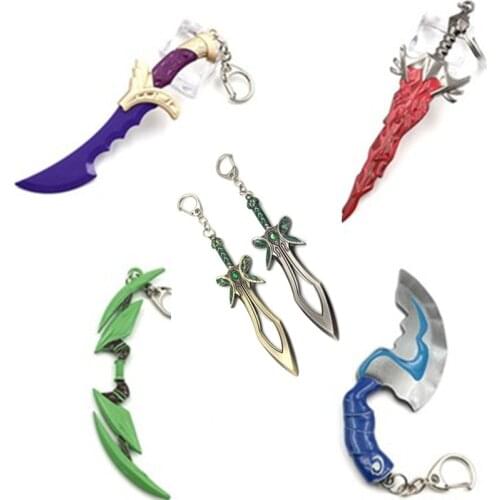 Game Series Dota2 Keychain Butterfly Skull Model Weapons Blink Dagger For Game Cosplay Key Chain Key Ring Souvenir Jewelry