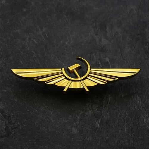 Soviet Union Air Force Badge Aeroflot Russian Airlines Brooch USSR Aviation Metal Wings Collar Pin