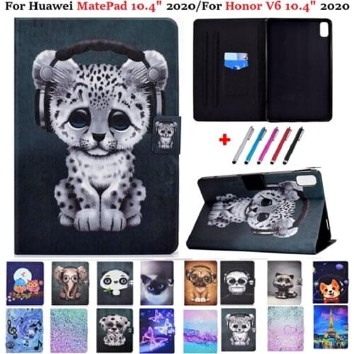 For Huawei Matepad 10.4 Cover BAH3-W09 BAH3-AL00 BAH3-AL09 Stand Wallet Case for Huawei Honor V6 10.4 Case Funda Tablet Shell