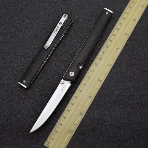 CR-7096 Folding Knife 8CR15MOV Blade Glass Fiber Handle Pocket Knife Portable Camping Survival Knife Outdoor Edc Tools