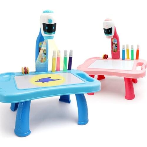 Childrens smart projection painting machine toy, drawing board smart enlightenment graffiti learning table