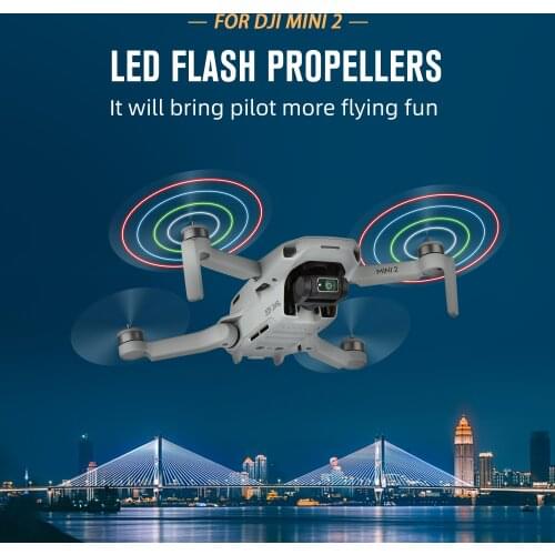 DJI Mavic Mini 2 Propeller Luminous Propeller Rechargeable Illuminated Propeller For Mavic Mini 2 Accessories