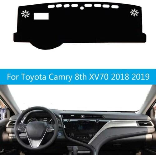 For Toyota Camry 8th XV70 2018 2019 Car Dashboard Cover Mat Pad Sun Shade Instrument Protective Dashmat Dash Carpet Accessories